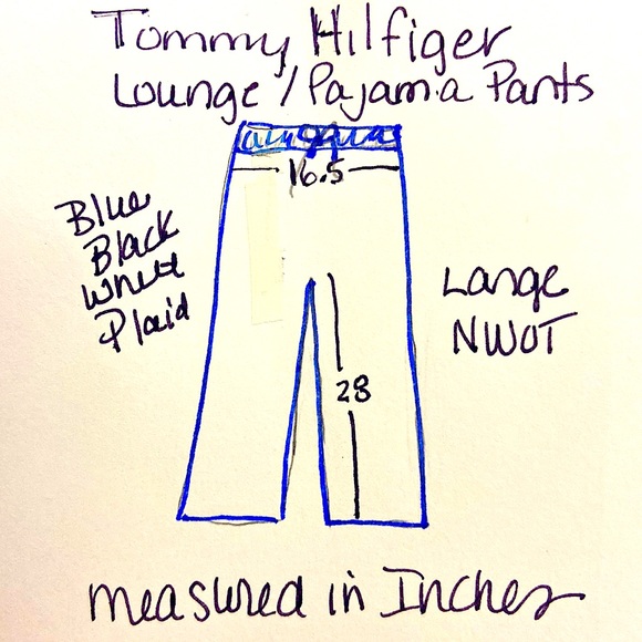 NWOT Tommy Hilfiger Mens Lounging Pajama Bottoms. Large. Plaid. - Picture 8 of 9